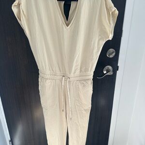 n:PHILANTHROPY Cream V-Neck Jumpsuit